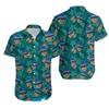 Loose Hibiscus Men's Shirt Short Sleeved Floral Beach Hawaiian Shirts Popular Bright Quick Dry Tops Customized Avatar Clothes