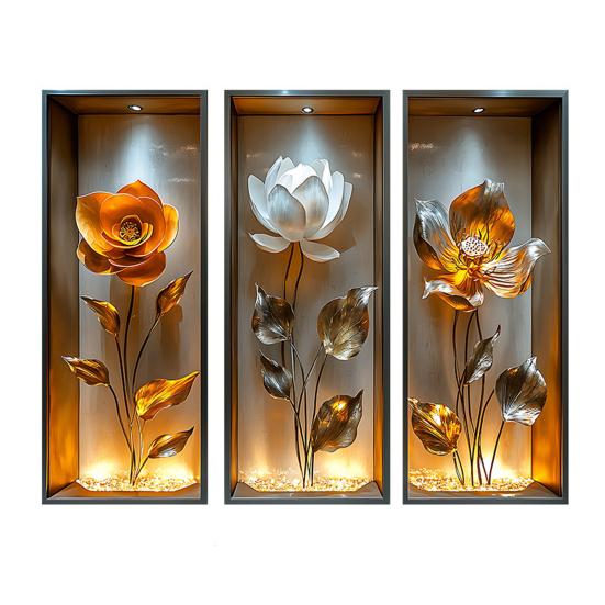 Autocolant de perete vază 3D Vază Perete și Lipire Decal amovibil Decojire PVC Artă de perete cu flori