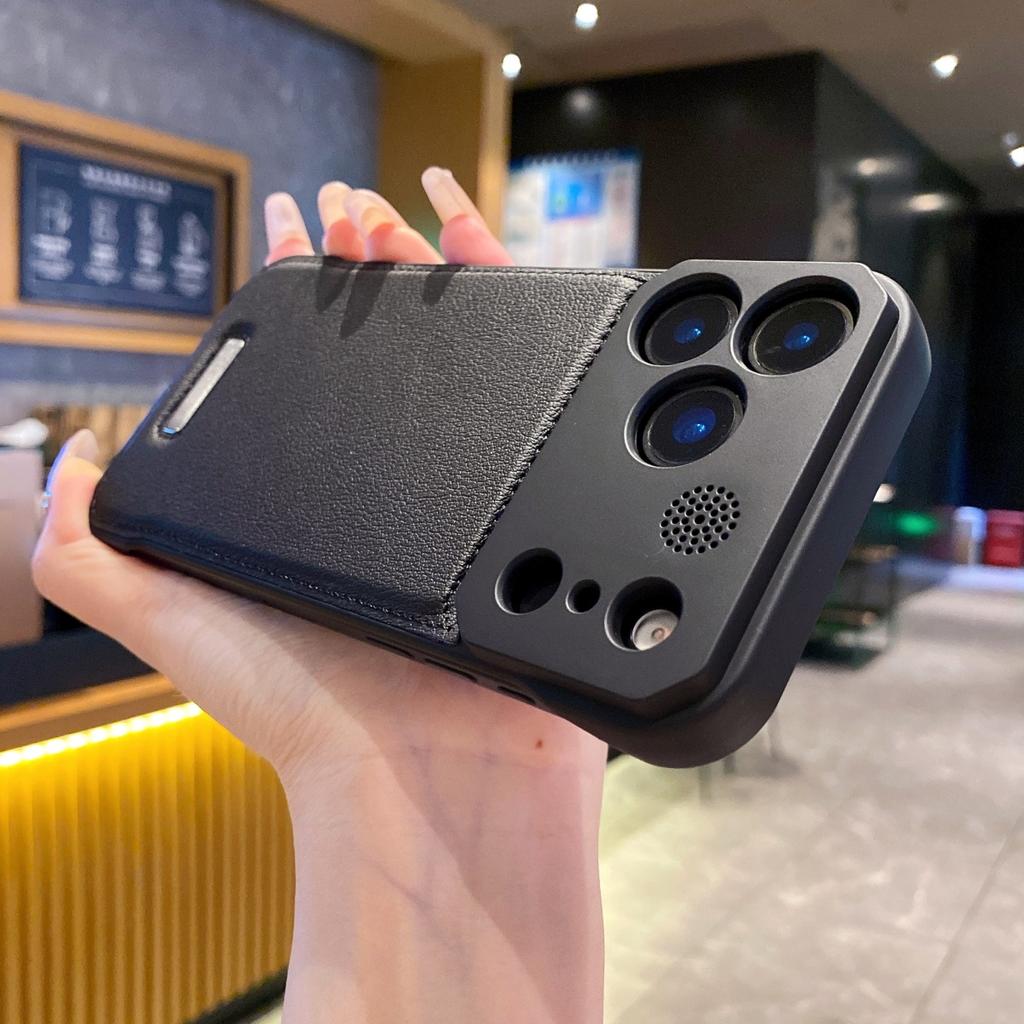 Aromatherapie rahmenloses Lederetui für iPhone 17 Air 16 E 15 14 Plus 13 12 Mini 11 Pro Max für Magsafe magnetische Business-Abdeckung