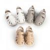 Citgeett Summer Infant Baby Boys Girls Closed Toe Sandals Cute Stylish Solid Color Non-Slip Casual Flat Shoes