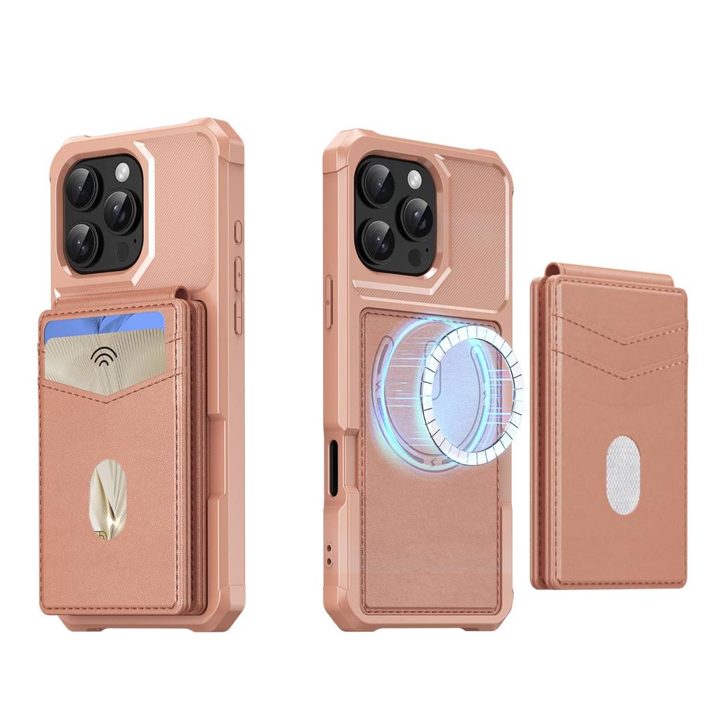 Detachable Wallet Case for iPhone 16e 16 15 14 Plus 13 12 11 Pro Max XR, Magnetic Wireless Charging, Shockproof Flip Card Holder