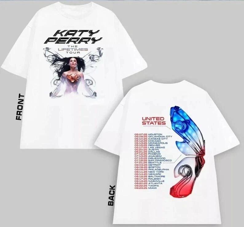 Katy Perry 2025 Concert, Katy Perry The Lifetime Tour T-Shirt 4XL