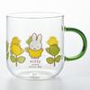 Dick Bruna Glass Colored Green and 400140 "Miffy" Heat-Resistant Mug, Approx. 400ml, Microwave-Safe, Handle, Rose,