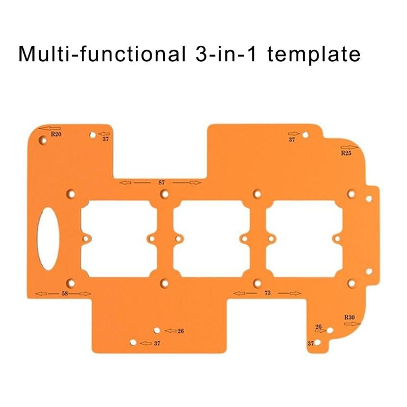 Sturdy Engineering Plastic Switches Template Portable Accessory for Woodworking with Routers Jig Drilling and Profilings