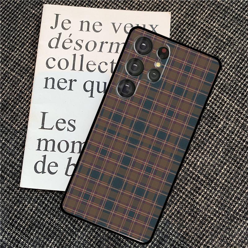 Clan Stewart Dress Tartan Plaid For Samsung Galaxy S24 S23 Ultra S22 S20 S21 FE S8 S9 S10 Note 10 Plus 20 Ultra Phone Case