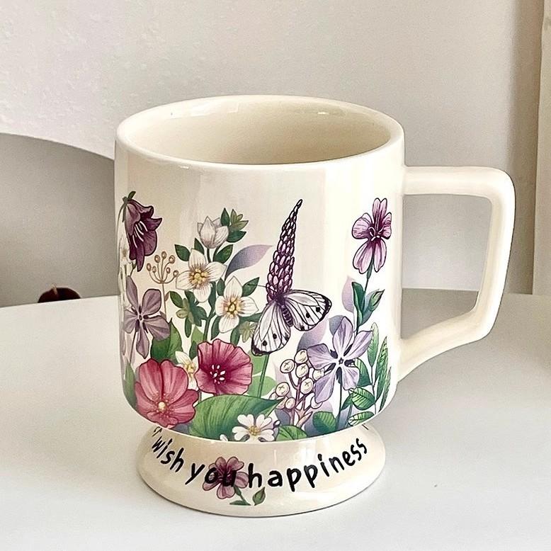 Vintage Mug, Water Cup, Washing Cup, Cream Wind Household Brushing Cup, Bathroom Couple Mouthwash Cup, Tooth Tank, Tooth Set. 401-500ml