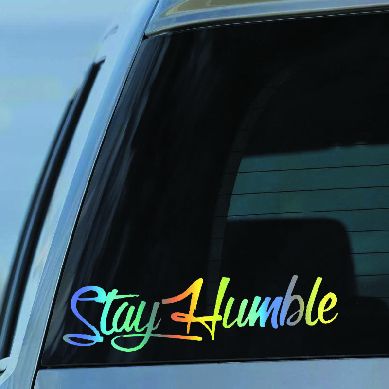 DS16# 30x8cm Fantasy Humor Matte Car Decal - Embroidered, Easy-Apply, Durable Windshield Sticker