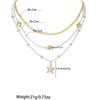 Bohemian Three-Layer Starfish & Scallop Pearl Necklace for Women