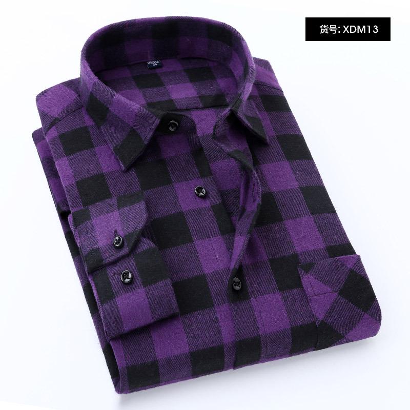Plaid Shirt 2026 New Autumn Winter Flannel Red Checkered Shirt Men Shirts Long Sleeve Chemise Homme Cotton Male Check Shirts