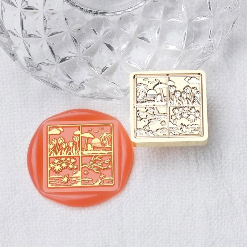 Butterfly Wax Seal Stamp Brass Head Winter Themed Sealing Waxed Stamp for Invitation Card Scrapbooking Decorations