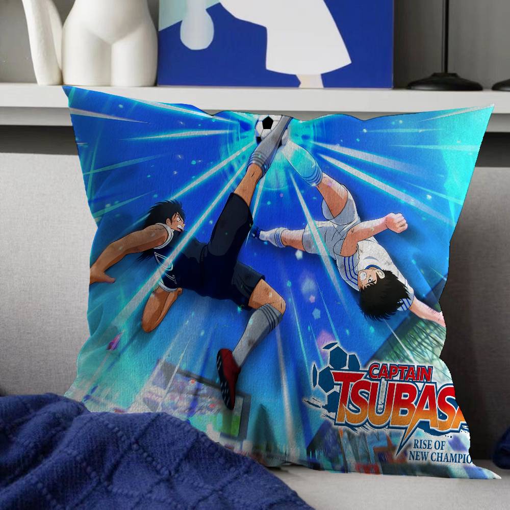 Anime Captain T-Tsubasa Soccer Pillow Gift Home Office Decoration Bedroom Sofa Car Cushion Cover Case 45x45