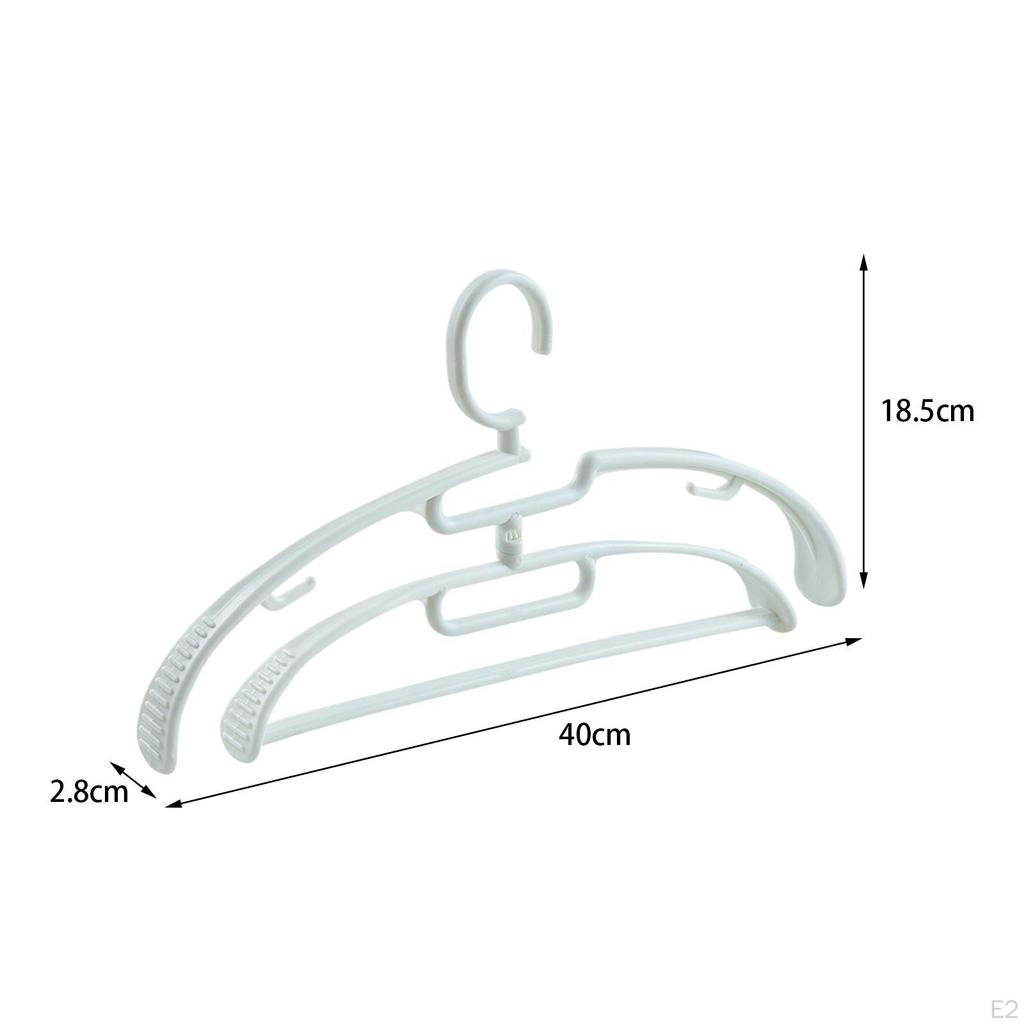 6 Piece Clothes Set Storage Hanger Versatile Double Layer Shoulder Shape Good Support for