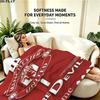 1PC Manchester United F Custom Name Patterned Flannel Blanket Suitable For All Seasons for Home Decor Warmth and Comfort Gifts Holiday Present