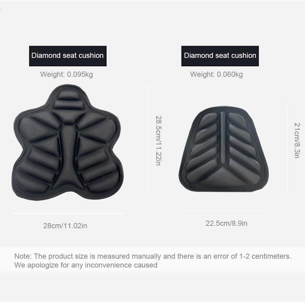 2Pcs 3D Passenger Bike Seat Pad Breathable Shock Absorbing 3D Motorcycle Seat Pad Comfortable Seat Covers Pad Foam