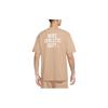 Nike T Shirts Men's Nude Pink Crew Neck Moderate Straight Fit FD0306-200