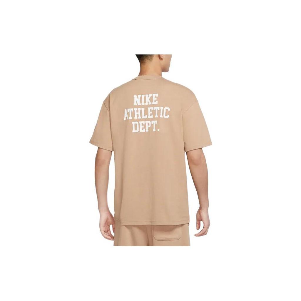 Nike T Shirts Men's Nude Pink Crew Neck Moderate Straight Fit FD0306-200