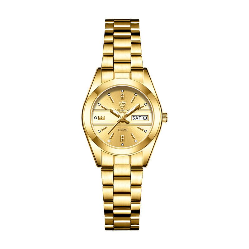 Local Gold Men's and Women's Quartz Watches, Business Steel Band Watches, Waterproof Watches, Couples' Watches