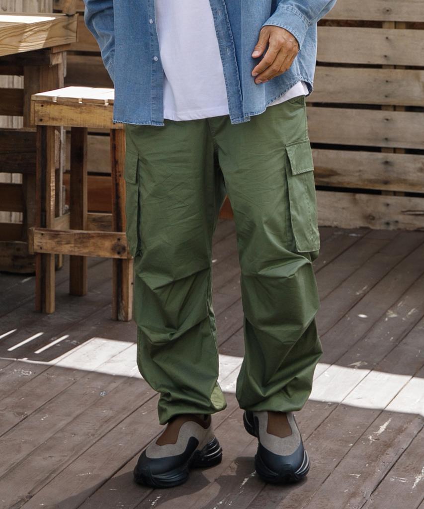 RUGGED HOUSE Utility Wide Cargo Pants Khaki