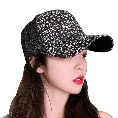 CZ061 [White Fang] Hut, Trendy, Niedlich, Mesh, Stilvoll, Cool, Englisch, Damen, (Schwarz)