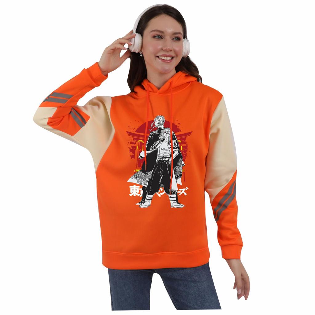 Tokyo Revengers Anime Color Block Hoodie - Autumn/Winter Student Style Sweatshirt