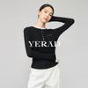 Yalida Women's Faux Two-Piece Slim-Fit Wool Blend Knit Sweater