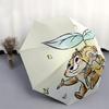 Chip and Dale Themed Automatic Opening and Closing Folding Umbrella, Reinforced 8 Ribs, Compact Travel Design, Fashionable Folding Umbrella,