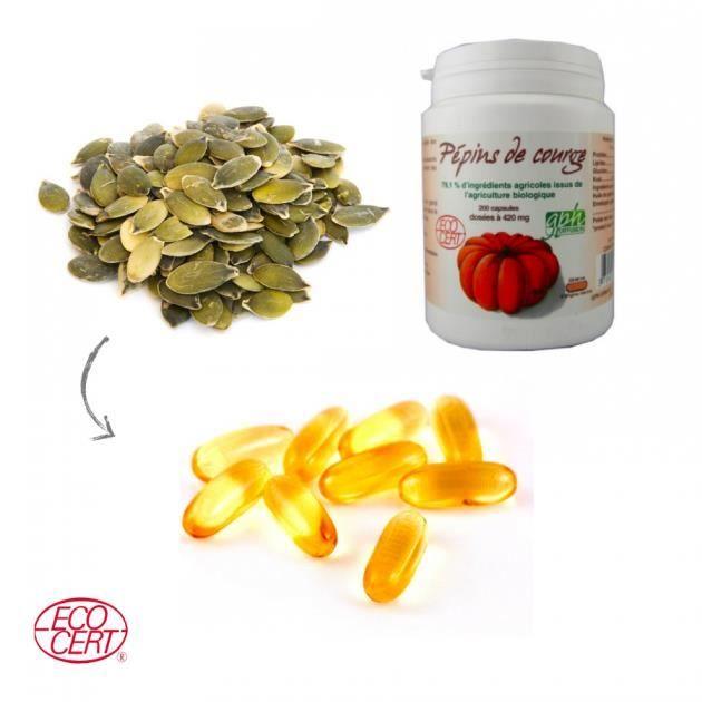 Pépin de courge bio ab 200 capsules 420 mg
