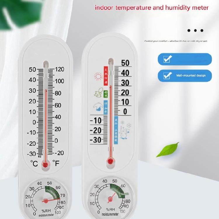 Wall Mountable Indoor Climate Measurement Device With Analog Thermometers Hygrometer For Home Office Temperature Control