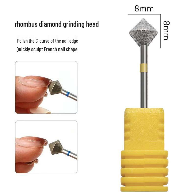 Rhombus Nail Grinding Head - Diamond File for Shaping & C Curve