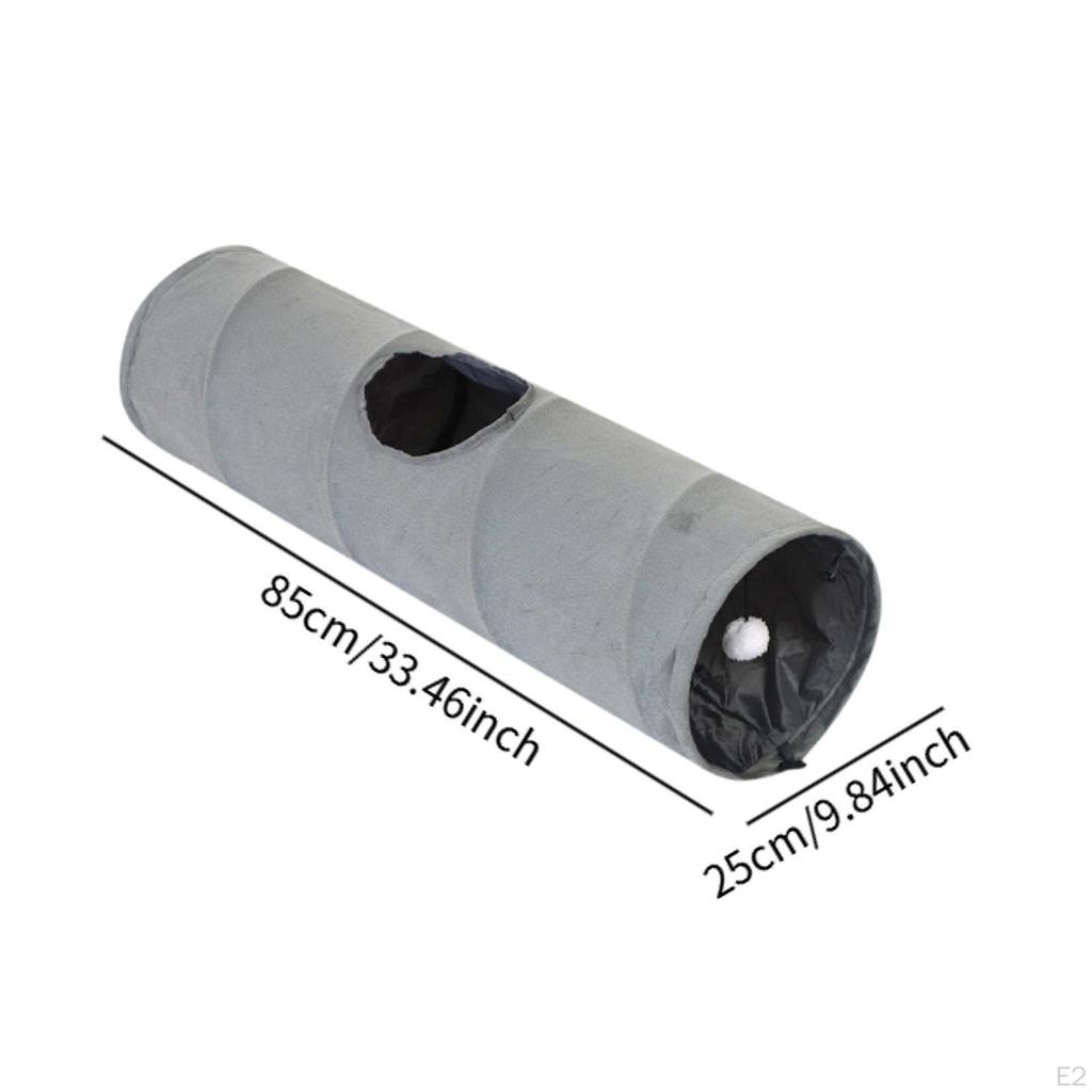 Cat Hideaway Tunnel with Openings, Portable Tube for Indoor Use by Puppies and Kittens