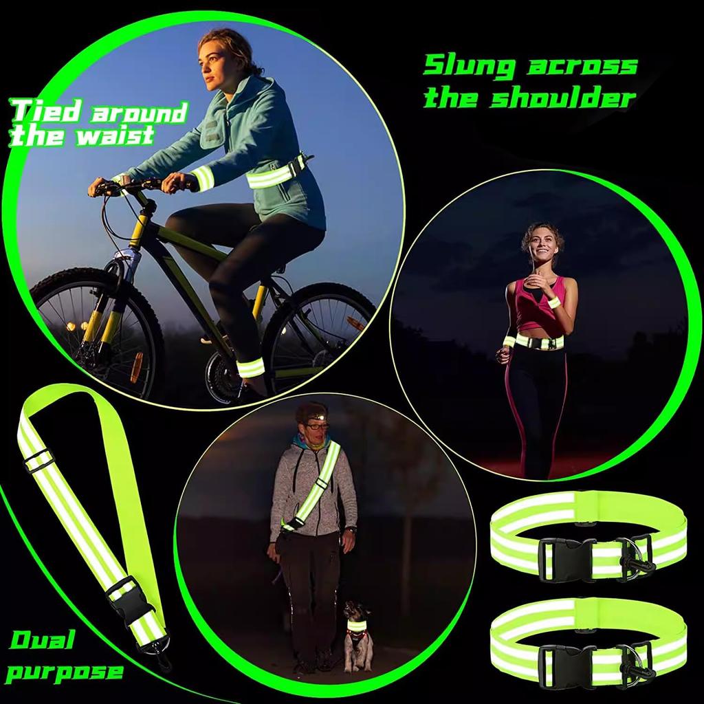 Reflective Tasuki, Set of 2, Reflective Belt, Fluorescent Belt, Improves