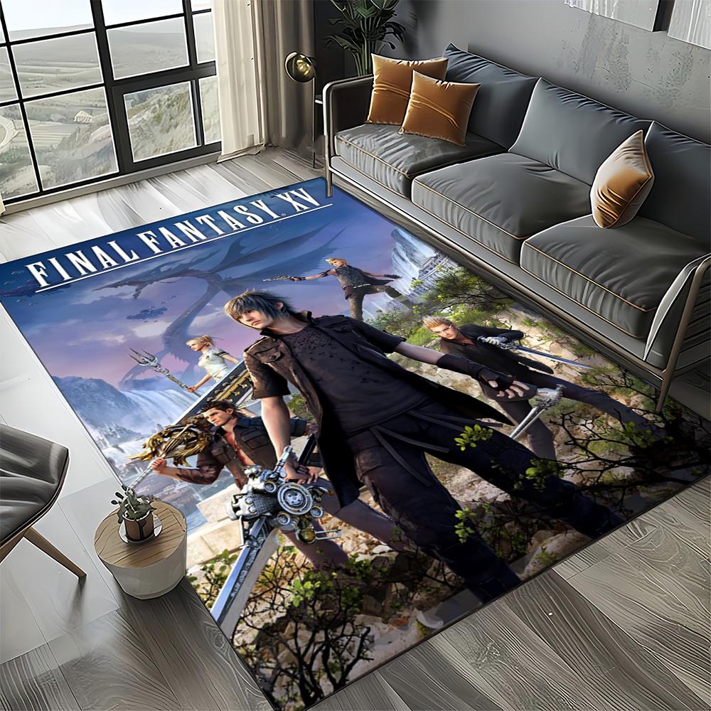 New Style Final Fantasy Games Cloud Tifa Aerith Carpet Rug for Living Room Bedroom Home Sofa,Kids Play Non-slip Floor Mat