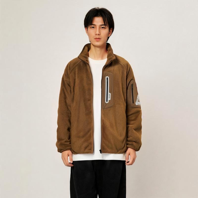 Palace Polartec High Loft Track Jacket Brown Unisex Outerwear P21JK013