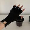 Knitted Wool Woman Winter Gloves Fashion Thicken Half-finger Half Finger Gloves Korean Style Glove Bracers Winter Warm