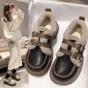 Brand Thick-Soled Leather Height-Increasing Warm Cotton Shoes for Women - Autumn/Winter Japanese Style