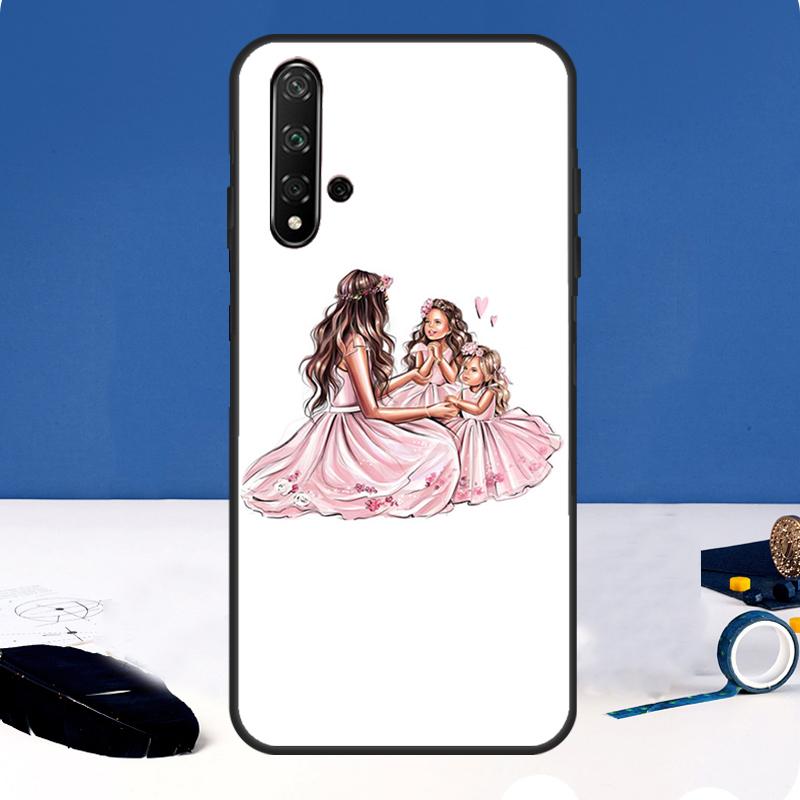Mom and Daughter Case For Huawei P30 Pro P20 P40 Lite Nova 9 10 SE 11 3i 7i 8i 11i Y91 Y60 Y70 Y61 Y90 Cover