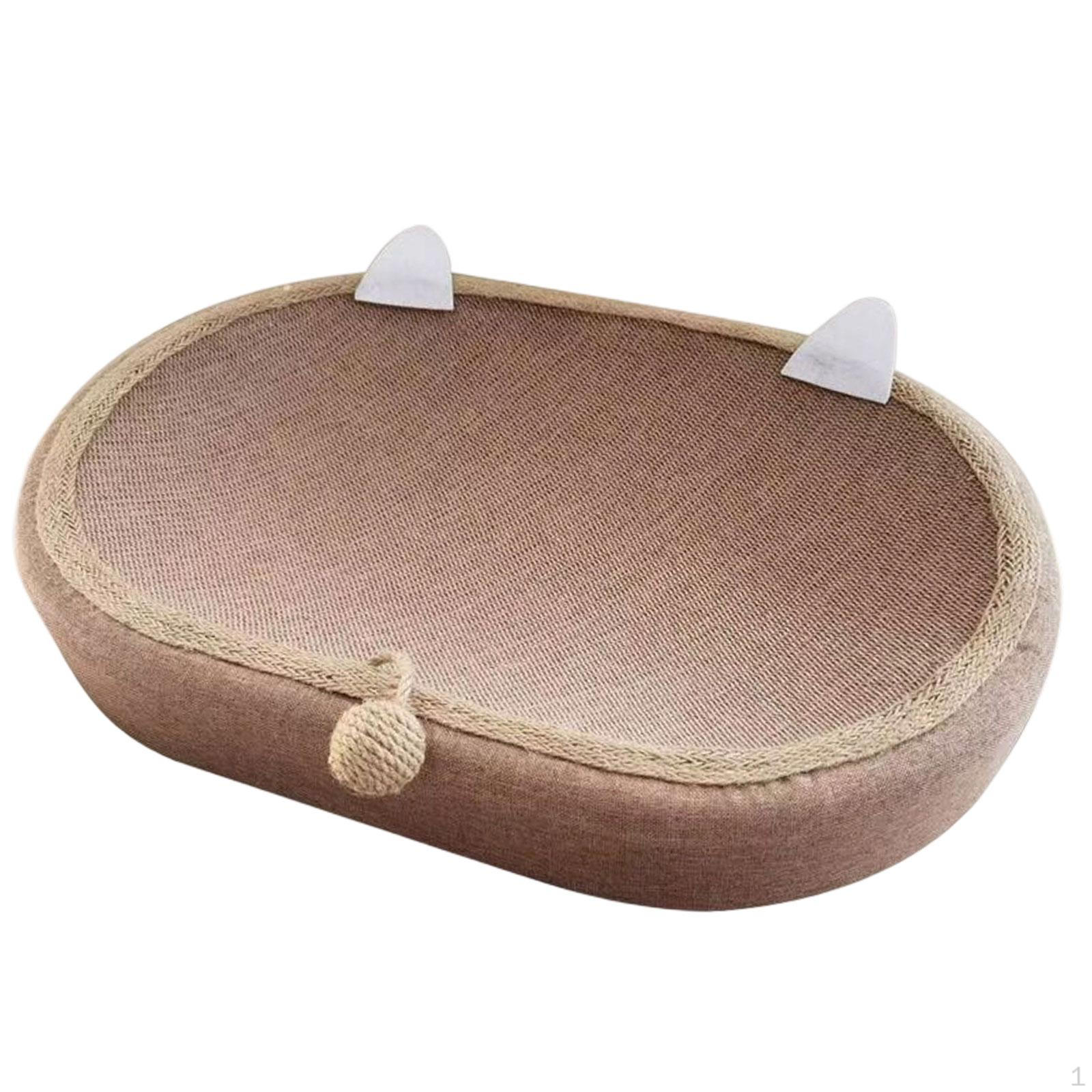 

Кровать-когтеточка для кошек 2 в 1, овальная сизаль, игрушка-когтеточка для сна для домашних кошек с