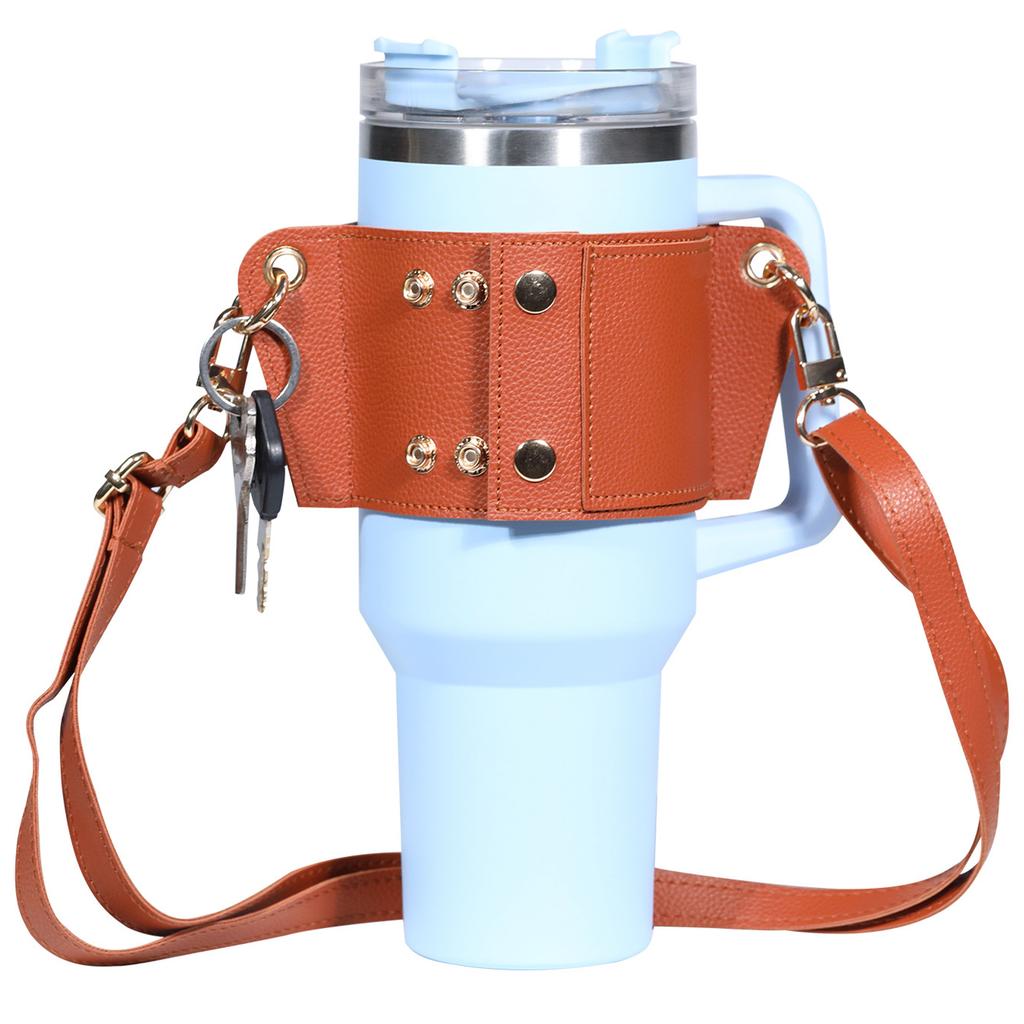 Water Bottle Holder Adjustable Carrier Strap 40oz Cup Accessories Credit Card Holderm