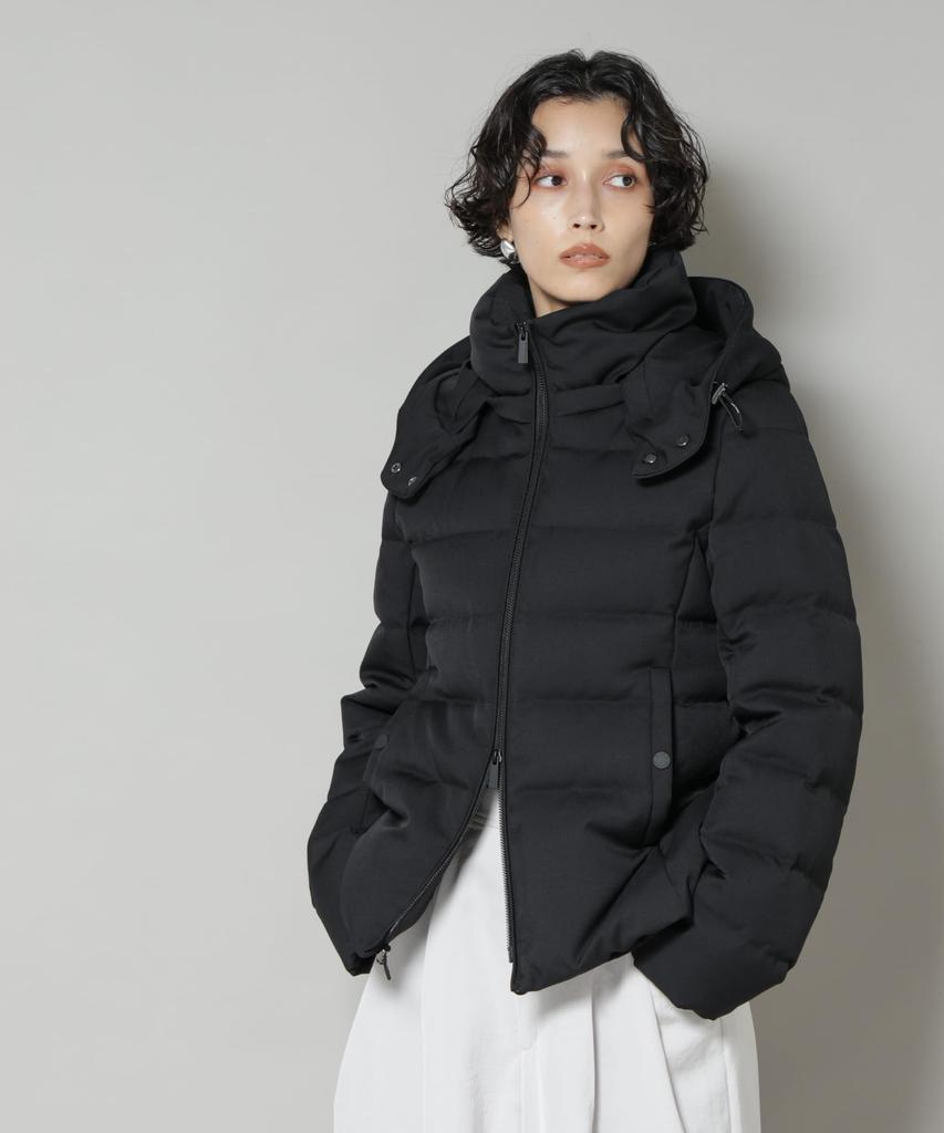 Nano Universe Nishikawa Down Serge Short Down Size (R) Jacket, Women's, M, 010, Black, 669-5214303