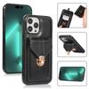 Crossbody Leder Portemonnaie Hülle Kartensteckplatz Halter Metallschnalle für iPhone 15 14Plus 13 12 11 Pro Max XSMAX für Samsung S24 S23 S22 S21 Ultra Plus A14 A54