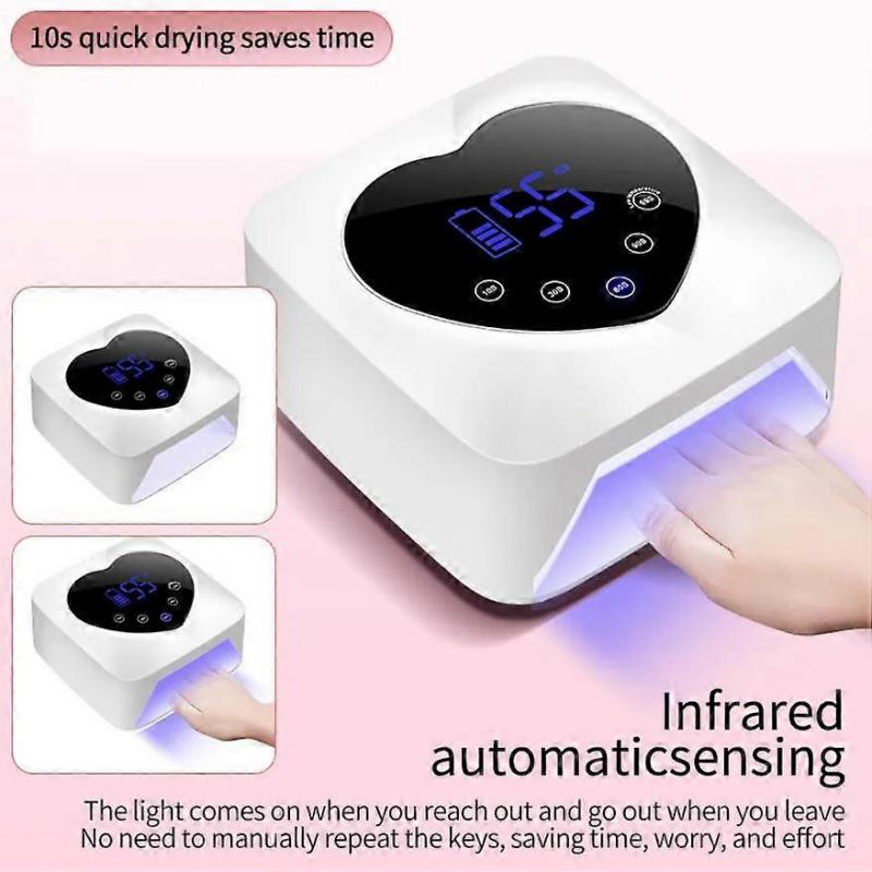 72W Cordless UV Led Nail Lamp Touch Screen Wirless Power Storage Nail Enhancement Lamp Quick Drying Nail Dryer