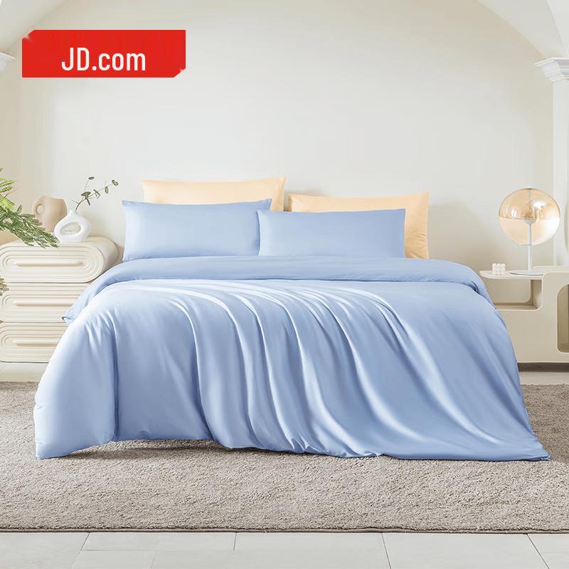 Jingdong Zhizao 60-Count Cotton Sateen Bedding Set
