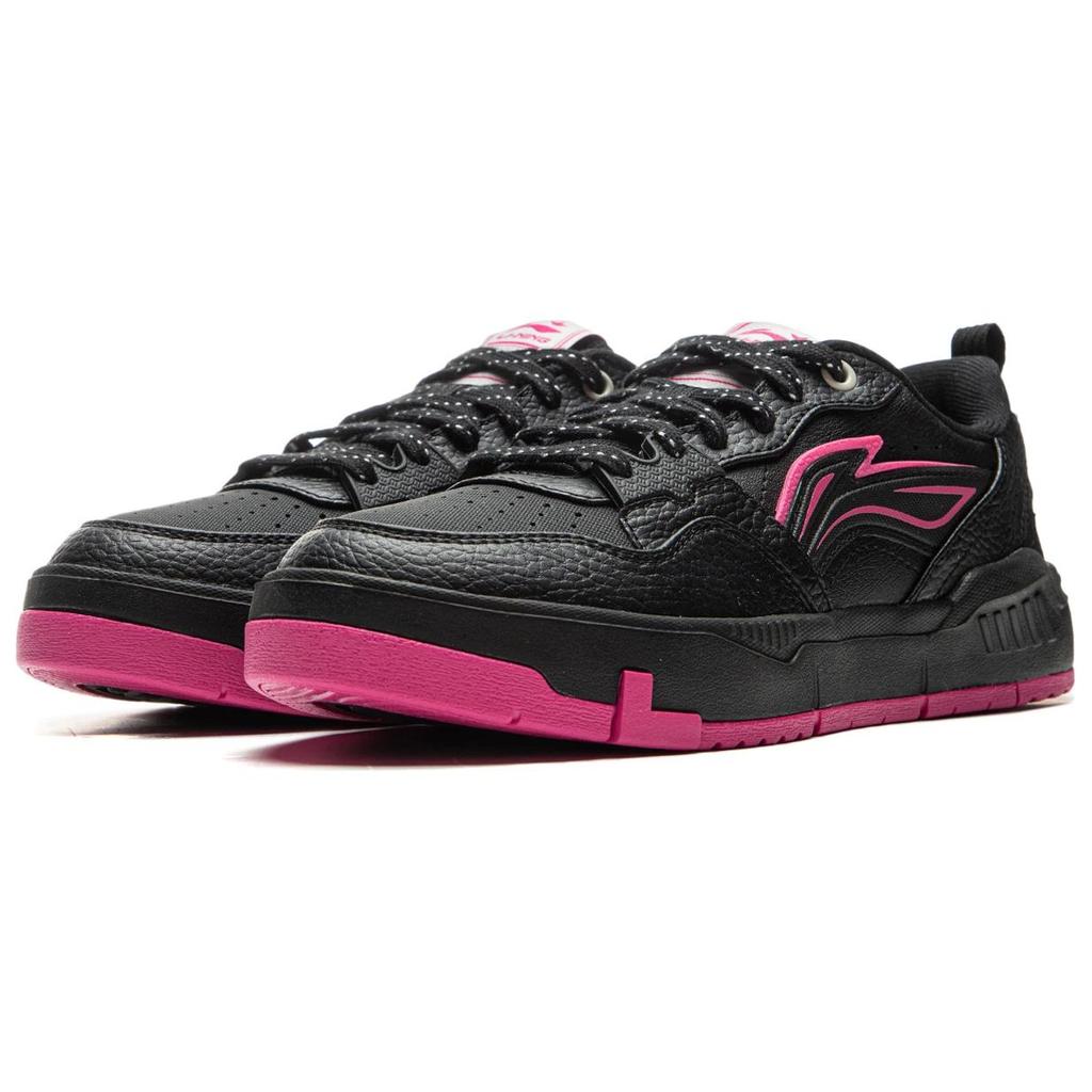 New LiNing Yuan Chu Slip Resistant, Abrasion Resistant, Lightweight, Breathable Low Top Casual Shoes Women's Black AGCU370-4