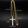 Trendy Cross Rhinestone Pendant Necklace For Women Men Stainless Steel Silver Color Religion Catholic Chain Jewelry Gifts