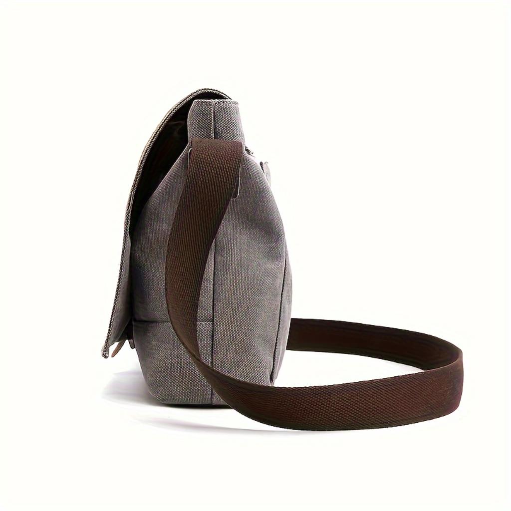 Men Minimalist Classic Textured Crossbody Bag, Fashion Casual Commuter Shoulder Pack, Ideal Daily Bag For Workplace Commute And Outdoor Travel Trips