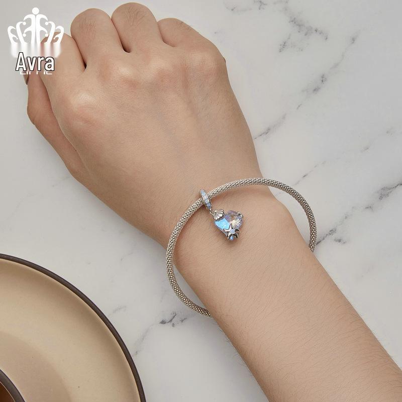 Exquisite Starfish Pendant: S925 Sterling Silver Blue DIY Jewelry Loose Beads
