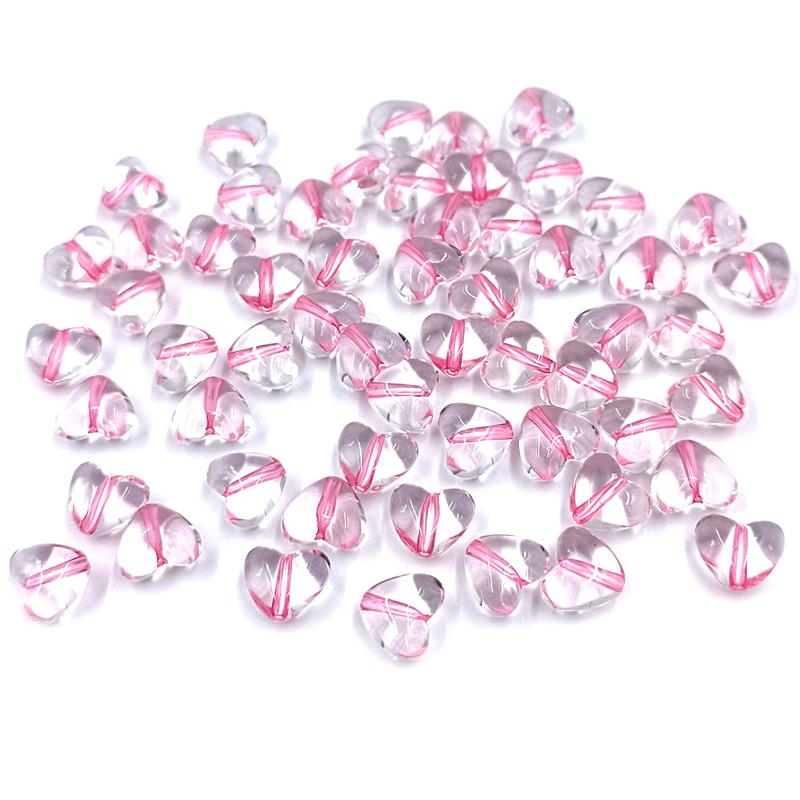 Potřeby do domácnosti Velkoobchod Love Heart Akrylové korálky Průhledné volné vymezovací korálky Náramky pro vlastní potřebu Příslušenství pro výrobu šperků Vícebarevná 9barevná