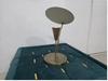 Mid-Century Italian Raw Brass and White Table Lamp Bedroom & Office Lighting Reflector Light
