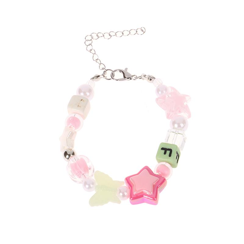 

Kawaii Star Pearl Pink Y2K бисерный браслет для девочки Эстетические ювелирные аксессуары