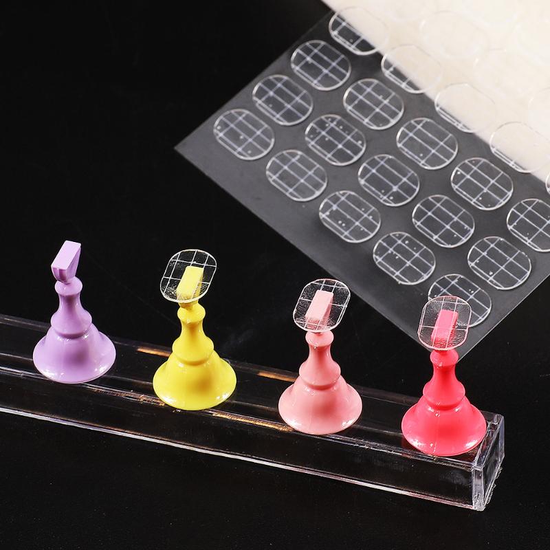 Transparent Double-Sided Adhesive Tape Traceless Nail Display Board Paste Practice Fixing Base Jelly Glue Manicure Tool
